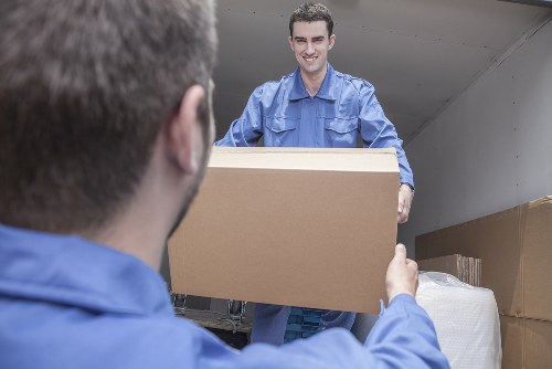 Careful packing of office furniture and equipment for a Belgravia move