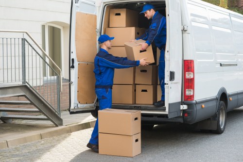 Removal van ready for a Belgravia home move