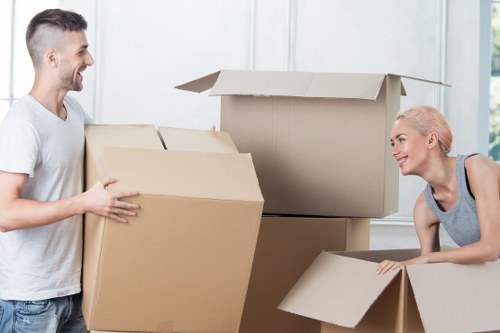 Packing and labelling office equipment for a Belgravia relocation