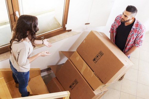 House removalists handling fragile and bulky items during a Belgravia move