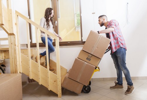 Professional packing of household items in a Belgravia residence